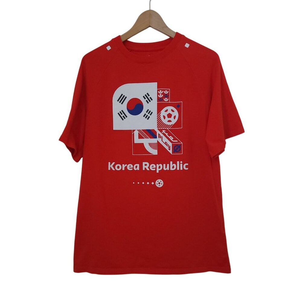 2022 FIFA World Cup Qatar Korea Republic Official Licensed Red T-Shirt Unisex L